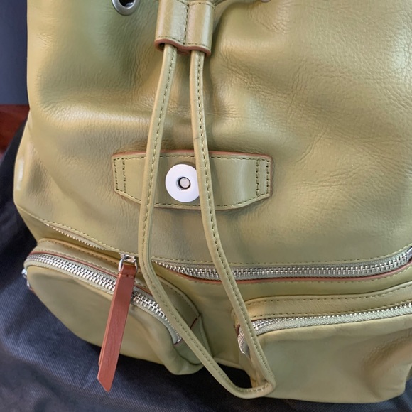 NWT Vera Bradley Gallatin Cargo Backpack in Olive Cactus Green Leather main image 4